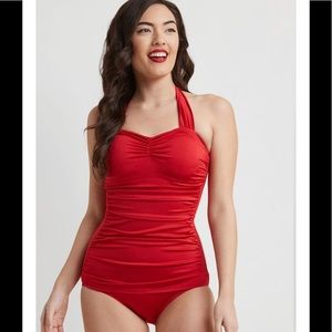 Bathing Beauty One Piece in Red